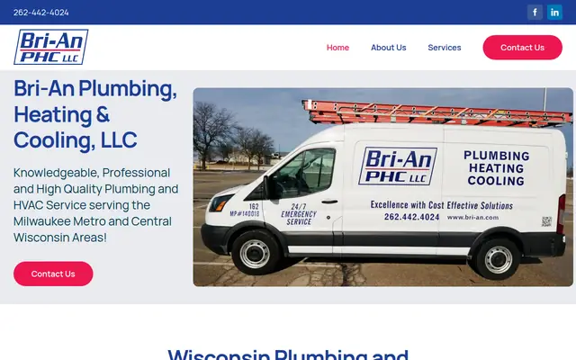 Screenshot of the Bri-An Phc Llc homepage as it appeared on 2026-09-08, captured at desktop width.