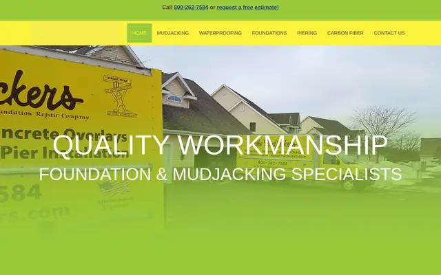 Screenshot of the The Mudjackers LLC homepage as it appeared on 2026-09-08, captured at desktop width.